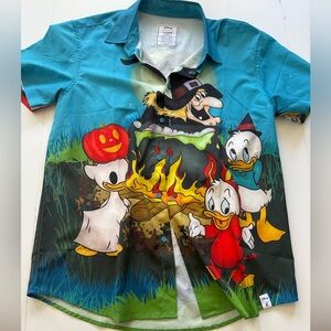 Loungefly Disney Halloween Huey Dewey and Louie Button up M